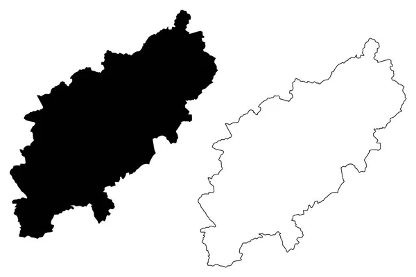 Northamptonshire Reino Unido Inglaterra Condado Não Metropolitano Condado Shire Mapa — Vetor de Stock