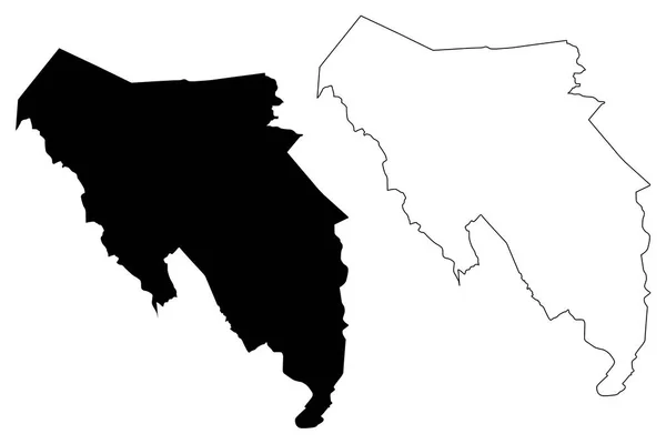 Blaenau Gwent Wielka Brytania Walia Cymru Główne Obszary Walii Mapa — Wektor stockowy