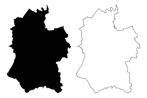 Wiltshire Vereinigtes Königreich England Nicht Städtische Grafschaft Grafschaft Shire Kartenvektorillustration — Stockvektor