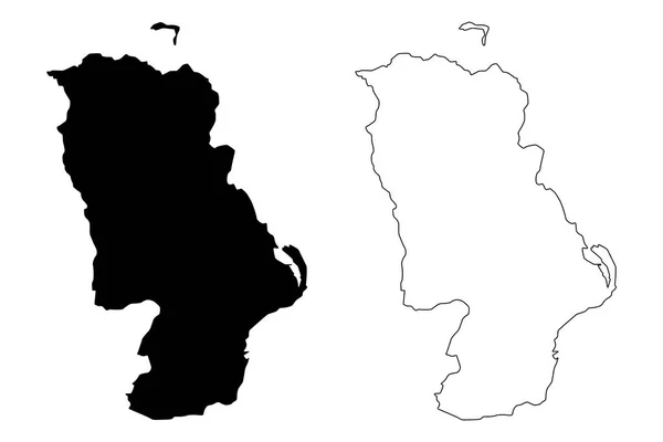 アントリム イギリス 北アイルランド 北アイルランド郡 地図ベクトル図 フリーハンド スケッチ アントリム地図 — ストックベクタ
