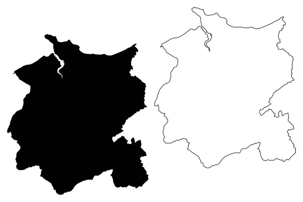Conwy County Borough Storbritannien Wales Cymru Huvudsakliga Områden Wales Karta — Stock vektor