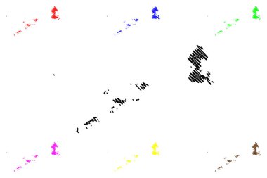 (Bölge ve il Türkiye, Filipinler Cumhuriyeti) Müslüman Mindanao Özerk Bölgesi harita vektör çizim, karalama taslak Armm harita