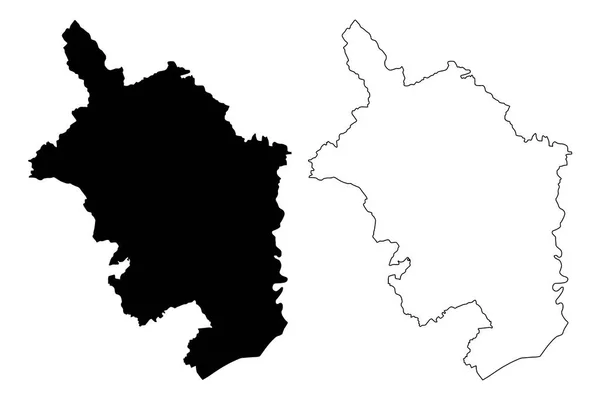 Monmouthshire Ngiltere Galler Cymru Asıl Adı Alanları Galler Harita Vektör — Stok Vektör