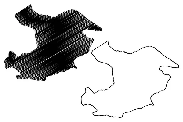 Векторная Иллюстрация Карте Провинции Казвин Провинция Иран Исламская Республика Иран — стоковый вектор