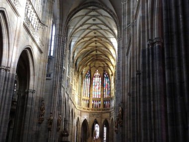 St. Vitus Katedrali, Aziz Vitus Büyükşehir katedral, Wenceslaus ve Adalbert, Prague, Çek Cumhuriyeti,