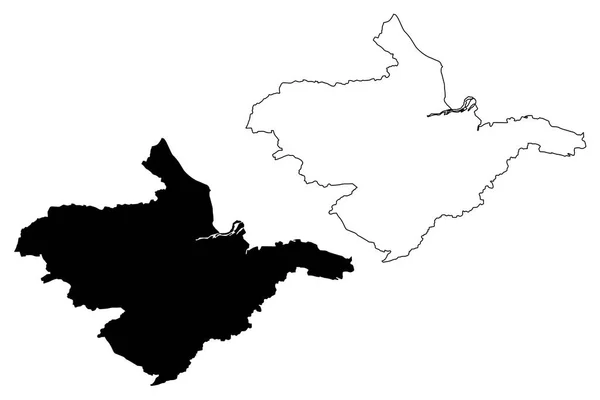 Falkirk Raad Verenigd Koninkrijk Schotland Lokale Overheid Schotland Kaart Vectorillustratie — Stockvector