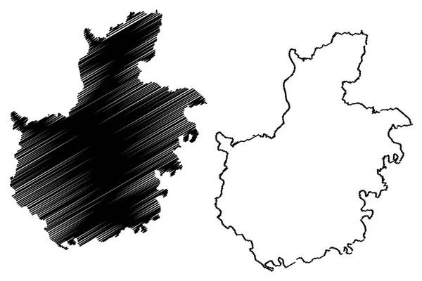 Província Hai Duong República Socialista Vietnã Subdivisões Vietnã Mapa Ilustração — Vetor de Stock