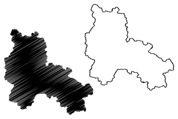 Lang Son Province República Socialista Vietnã Subdivisões Vietnã Mapa Ilustração —  Vetores de Stock