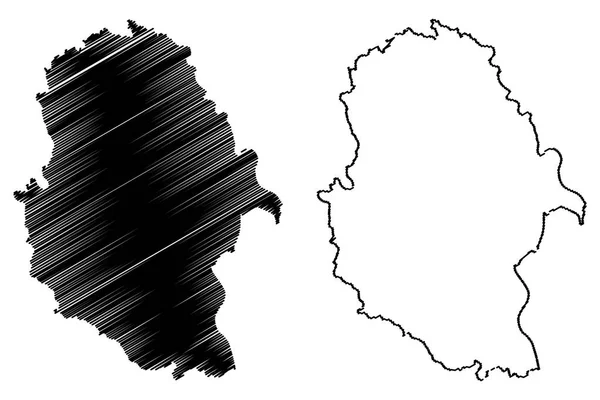 Phu Tho ベトナム社会主義共和国 ベトナムの行政区画 地図ベクトル図 フリーハンド スケッチ マップ Tinh フートー — ストックベクタ