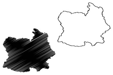 Chai Nat il (Tayland Tayland, Siam, il) harita vektör çizim, karalama taslak Chai Nat harita