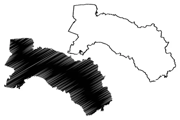 Chachoengsao Provincie Koninkrijk Van Thailand Siam Provincies Van Thailand Kaart — Stockvector