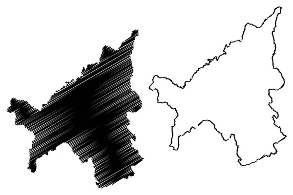 Loei Provincie Thajské Království Siam Provincie Thajska Mapa Vektorové Ilustrace — Stockový vektor