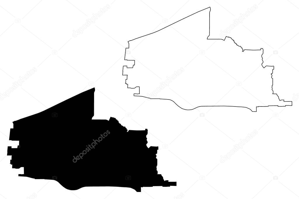 Plano City (United States cities, United States of America, usa city) map vector illustration, scribble sketch City of Plano map