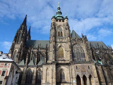 St. Vitus Katedrali, Aziz Vitus Büyükşehir katedral, Wenceslaus ve Adalbert, Prague, Çek Cumhuriyeti,