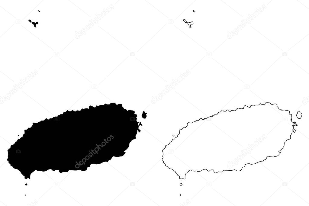 Jeju Province (South Korea, Republic of Korea, ROK, Special self-governing province) map vector illustration, scribble sketch Jeju Special Self-Governing Province (Cheju, Cheju Do, Quelpart, Saishu) map
