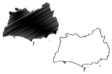 Rayong il (Tayland Tayland, Siam, il) harita vektör çizim, karalama taslak Rayong harita