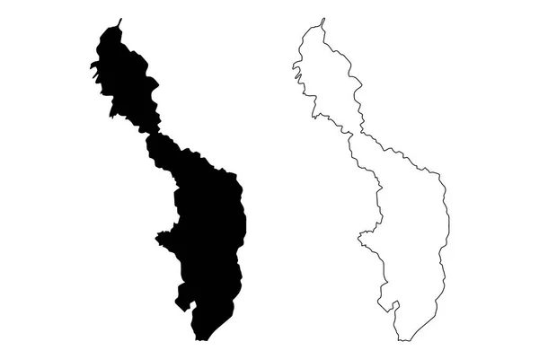 Departamento Bolívar Colombia República Colombia Departamentos Colombia Mapa Vector Ilustración — Vector de stock