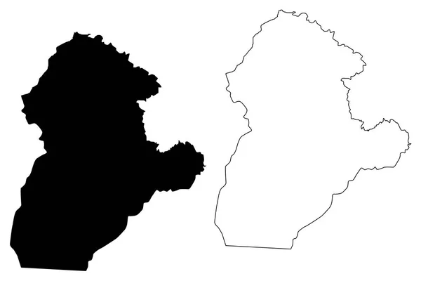 コルドバ部 コロンビア コロンビアの共和国 コロンビア部門 地図ベクトル図 フリーハンド スケッチ部のコルドバの地図 — ストックベクタ