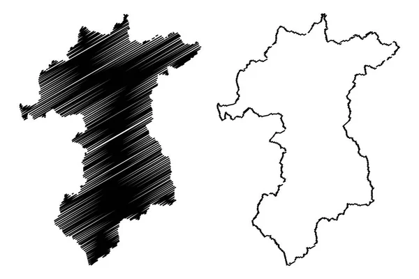 Província Yala Reino Tailândia Sião Províncias Tailândia Mapa Ilustração Vetorial — Vetor de Stock