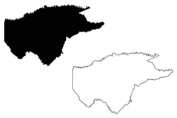 瓜维亚雷省 哥伦比亚 哥伦比亚 哥伦比亚 地图矢量插图 瓜维亚雷地图涂鸦素描部 — 图库矢量图片