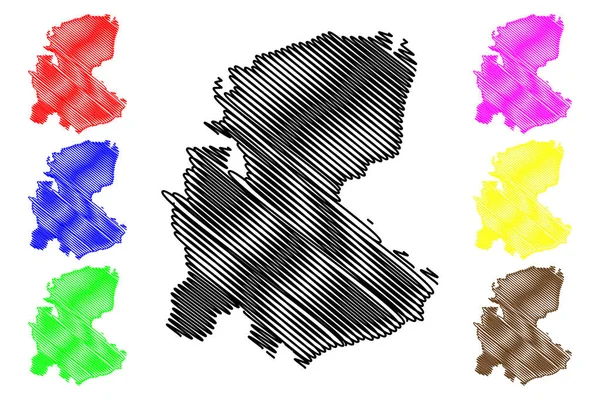 Markazi Provincie Provincie Írán Íránská Islámská Republika Persie Mapa Vektorové — Stockový vektor