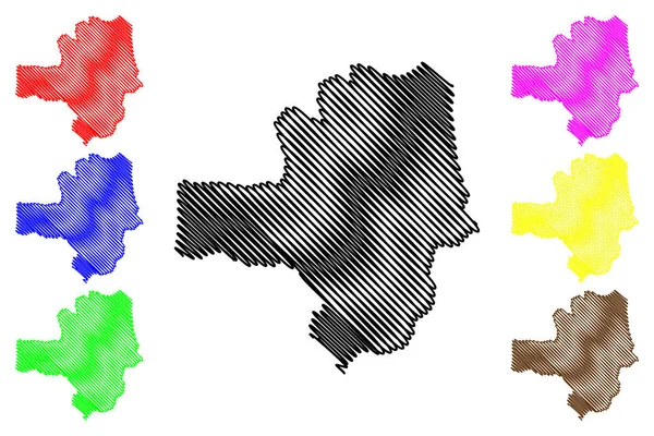 Estado Zamfara Subdivisiones Nigeria Estado Federado Nigeria Mapa Vector Ilustración — Archivo Imágenes Vectoriales