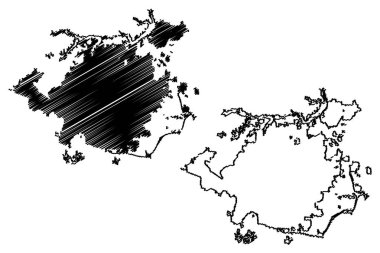 Greensboro şehir (Amerika Birleşik Devletleri şehirler, Amerika Birleşik Devletleri, ABD şehir) harita vektör çizim, karalama taslak Greensborough şehir haritası