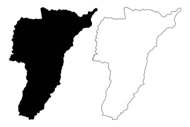 Quindio bölümü (Kolombiya, Kolombiya Cumhuriyeti, Kolombiya bölümler) harita vektör çizim, karalama taslak Quindio Bakanlığı harita