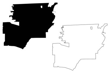 Toledo şehir (Amerika Birleşik Devletleri şehirler, Amerika Birleşik Devletleri, ABD şehir) harita vektör çizim, karalama taslak Toledo şehir haritası