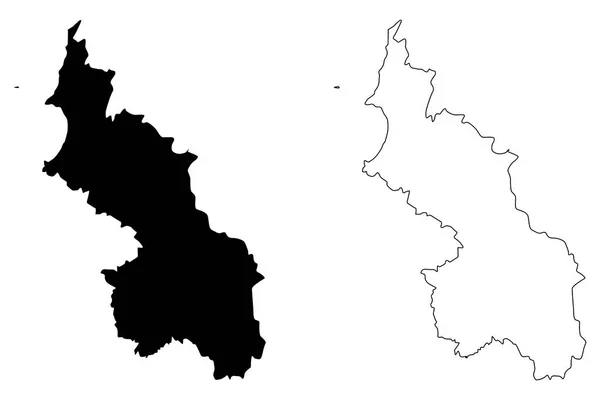 苏克雷省 哥伦比亚 哥伦比亚 哥伦比亚 地图矢量插图 苏克雷地图涂鸦素描部 — 图库矢量图片
