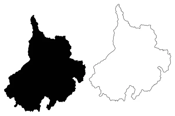 ノルテデサンタンデル部門 コロンビア コロンビアの共和国 コロンビア部門 地図ベクトル図 フリーハンド スケッチ サンタンデール部地図 — ストックベクタ
