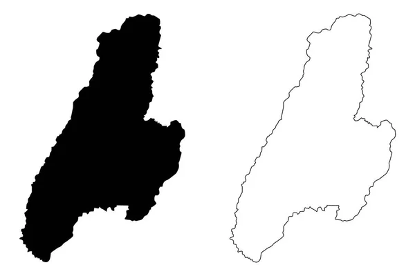 Tolima 哥伦比亚 哥伦比亚 哥伦比亚 地图矢量插图 Tolima 地图涂鸦素描部 — 图库矢量图片