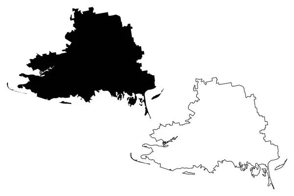 Kherson Oblast mapa vecto —  Vetores de Stock