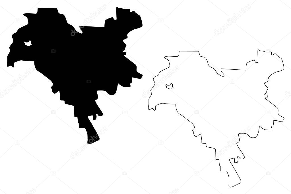 Kiev city map vecto