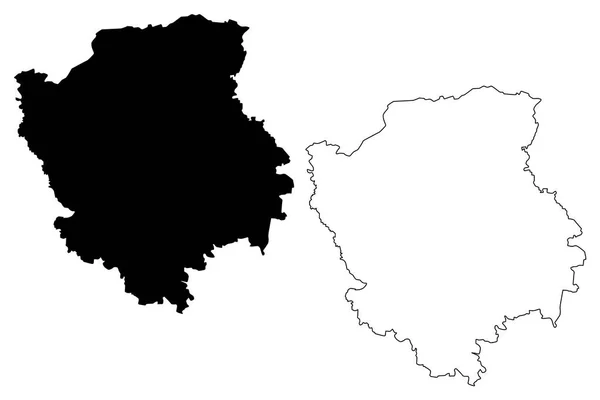 Volyn Oblast harita vecto — Stok Vektör