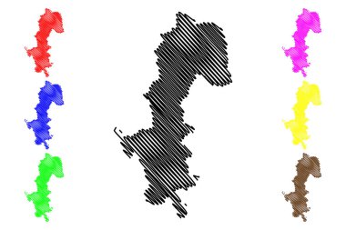 Mae Hong Son il harita vecto