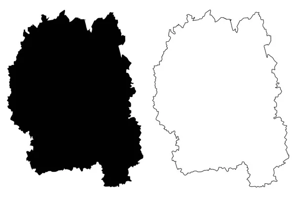 Mapa do oblast de Zhytomyr vecto —  Vetores de Stock