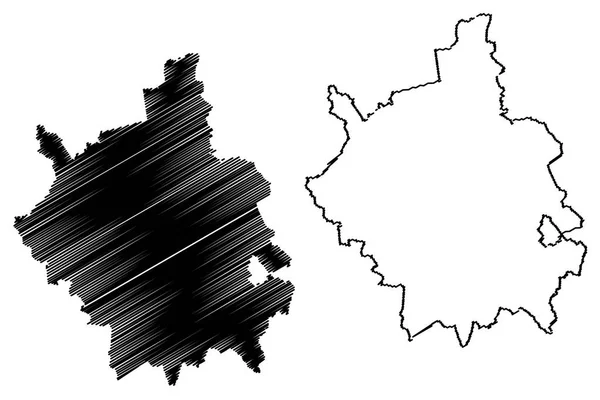Cambridgeshire mapy byly porovnávány — Stockový vektor