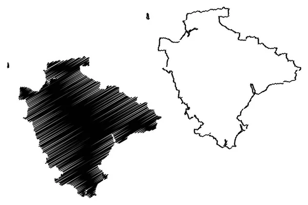 Devon mapa vecto — Vetor de Stock