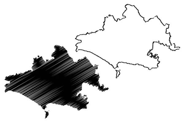 Vecto de la carte Dorset — Image vectorielle