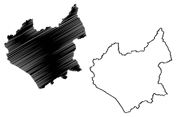 Leicestershire harita vecto — Stok Vektör
