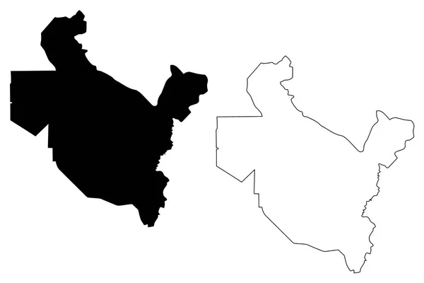 Saladin Guvernorát mapu byly porovnávány — Stockový vektor