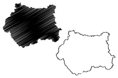 West Yorkshire harita vecto