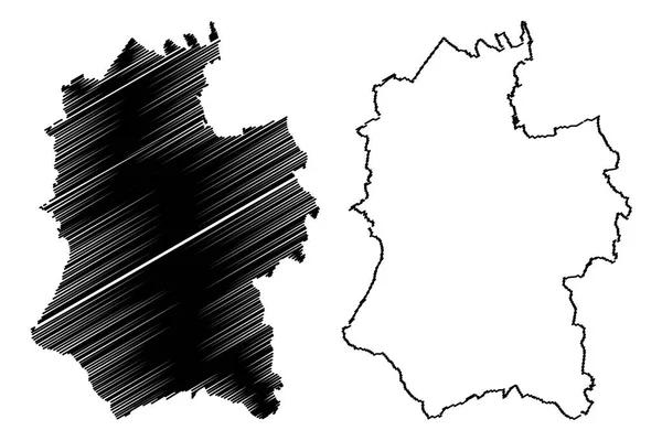 ウィルトシャー州地図ベクトル — ストックベクタ