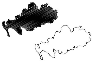 Dumfries ve Galloway harita vecto