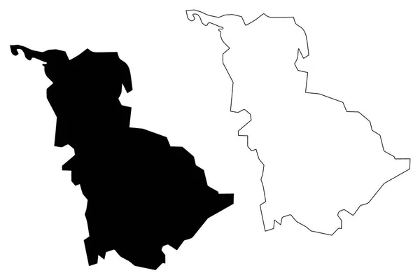 Mapa Mapa Babil Governorate — Wektor stockowy