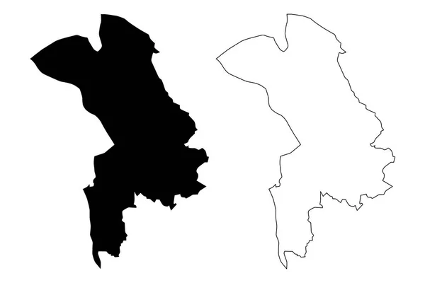 Halabja Governorate mapa vecto — Archivo Imágenes Vectoriales