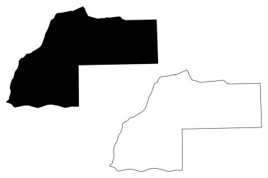 : Laayoune-Sakia El Hamra bölgesi harita vecto