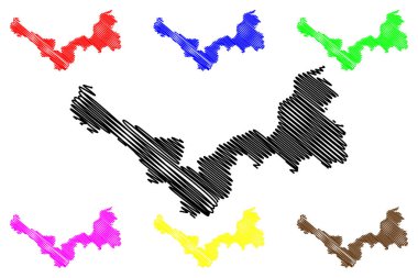 Nong Khai Vilayet haritası vektörü