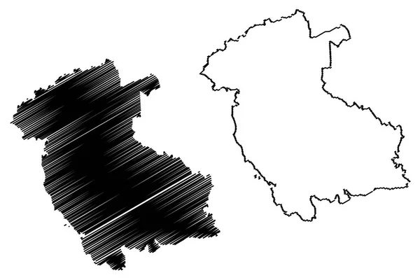 Стірлінг (області)-карта vecto — стоковий вектор